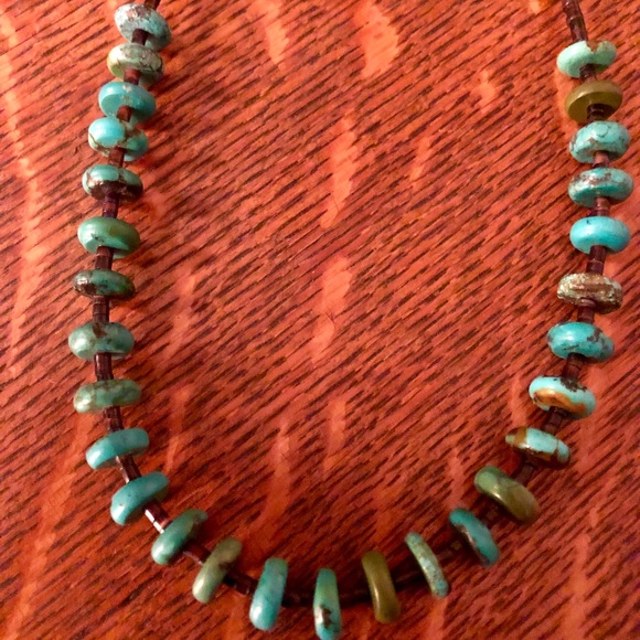 Turquoise and heishi necklace! - Picture 2 of 3